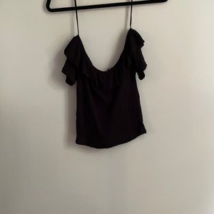 Off the shoulder black zara top